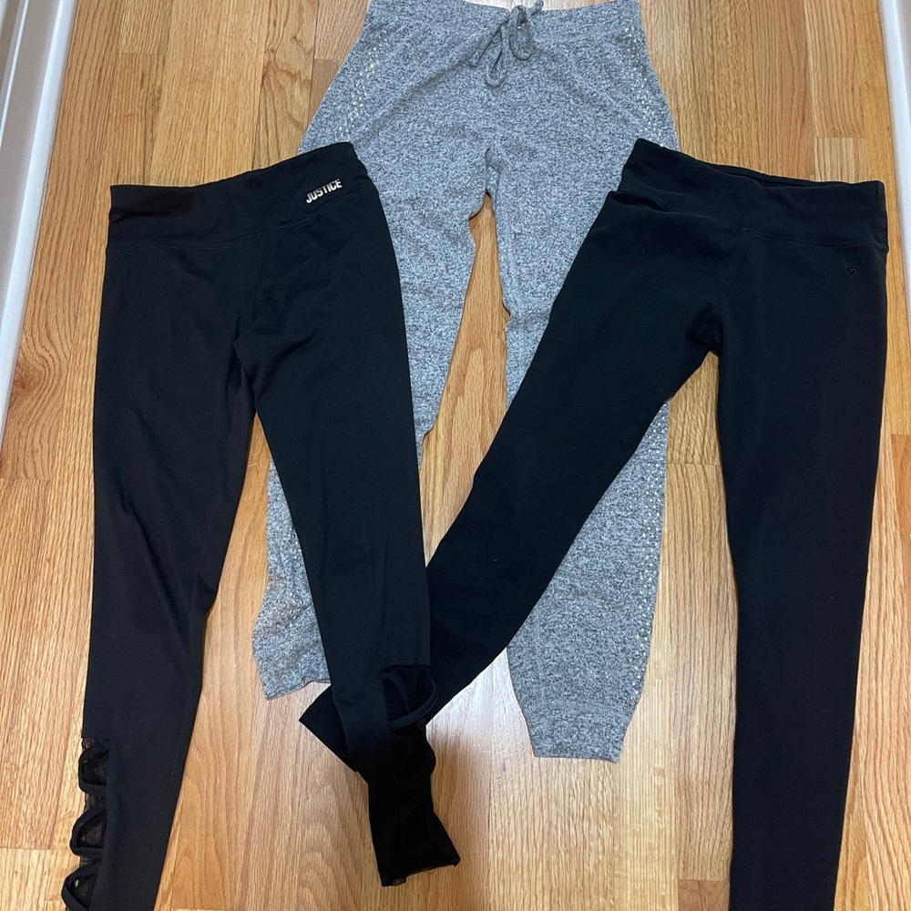 JUSTICE active pants /leggings size 12